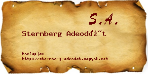 Sternberg Adeodát névjegykártya
